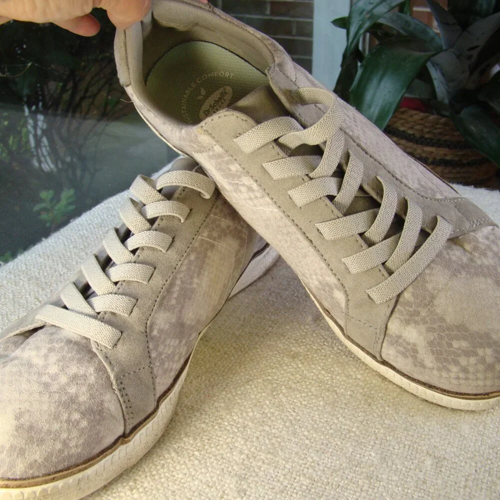 Dr. Scholls GREY SNAKE PRINT MICROFIBER seaside oxfords slip-on sneakers S 10.5 - Picture 6 of 8